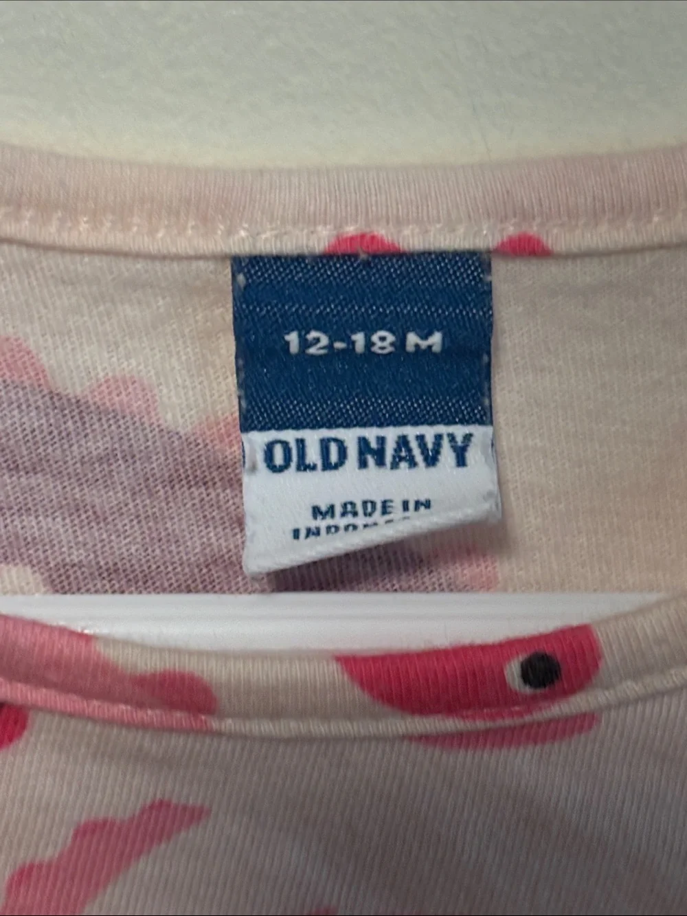 Old Navy Pink Multi Dinosaur Peplum Top